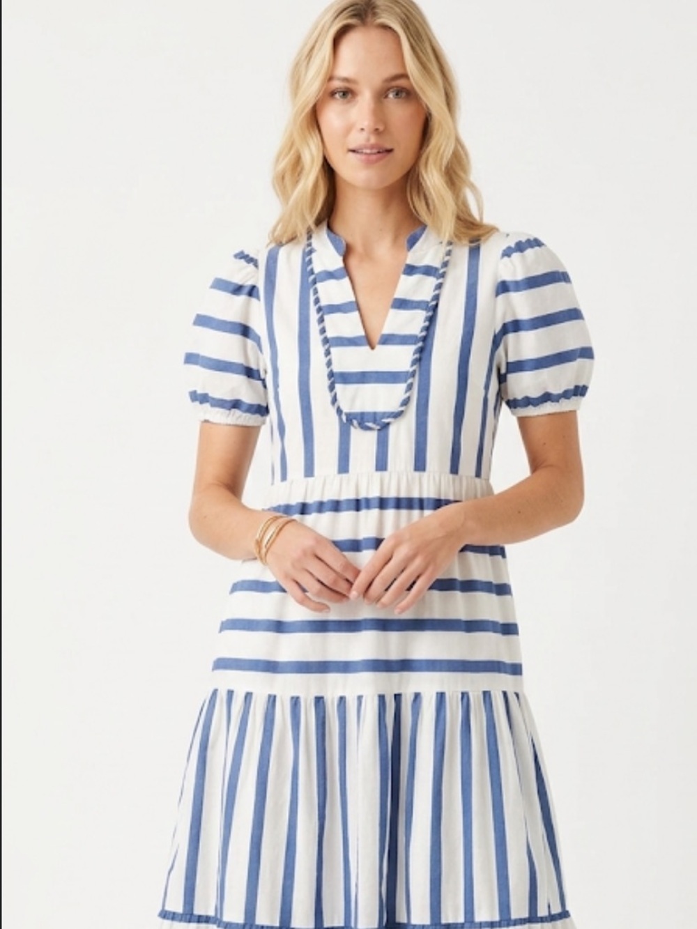 Entro striped maxi dress size small